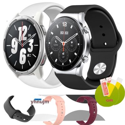 小米手錶 S1 Active Smartwatch 錶帶矽膠錶帶智能手錶帶手錶 S1 替換腕帶手錶屏幕保護貼配件