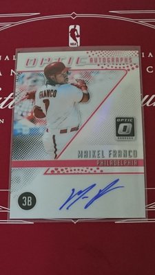 2018 MLB PANINI DONRUSS OPTIC MAIKEL FRANCO 簽名卡