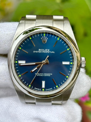 勞力士 ROLEX 型號114300 藍色面盤  錶徑39mm  3132自動上鍊  2018/MAR