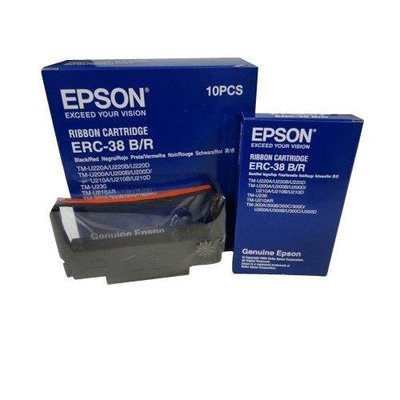 EPSON 原廠 ERC-38 B/R 收銀機 發票機色帶 ( 黑紅雙色 ) ERC38 B/R