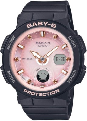 CASIO手錶公司貨附發票 BABY-G立體層次感BGA-250-1A3 黑粉錶盤