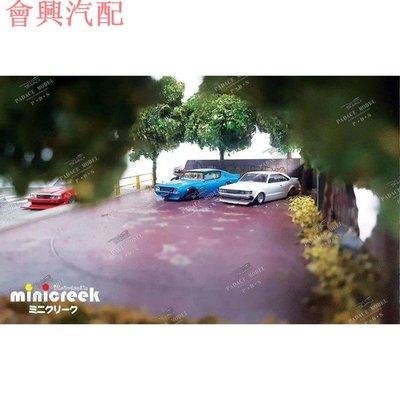 MiniCreek1:64 泰國場景 戶外籃球場 微縮場景 汽車模型配件 S4LI