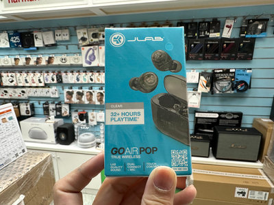 禾豐音響 加送耳機收納盒 JLab GO Air POP CLEAR 真無線藍牙耳機( 台灣總代理 - 原廠公司貨 )