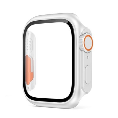 熱銷 秒變ultra保護殼適用於apple watch 87654SE蘋果手錶45 44 41 40mm鋼化玻璃屏幕保護殼現貨