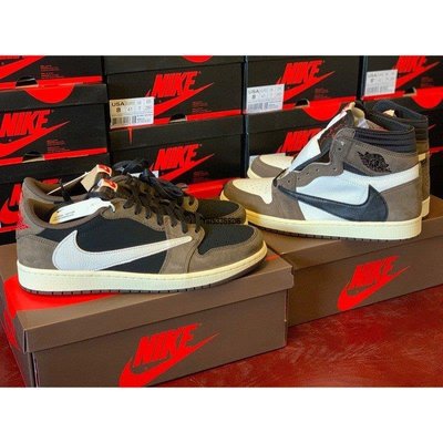 【正品】AIR JORDAN 1 LOW Travis Scott 倒勾 低筒 聯名 休閒運動潮鞋