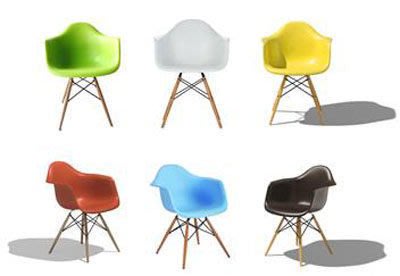 【zi_where】*設計師Eames Plastic ArmchairDAW (黑/白/紅/藍)楓木腳扶手椅$1633