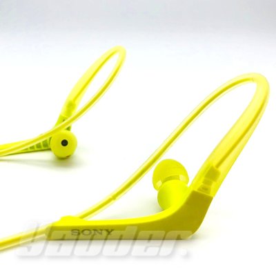 【曜德☆福利品】SONY MDR-AS410AP 黃 (1) 防水運動耳掛式耳機 線控MIC 無外包裝 送收納盒+耳塞