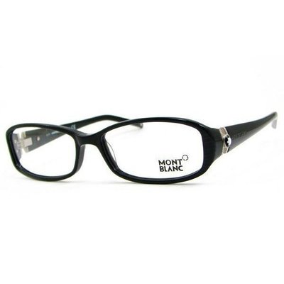 【台南 時代眼鏡 MONTBLANC】萬寶龍 光學鏡框眼鏡 MB343 001 長型 橢圓鏡框 膠框眼鏡 黑 54mm