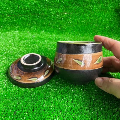 陶瓷日式含蓋蒸蛋杯、茶碗蒸（龍117）滿杯200cc/7.2*h6.7cm
