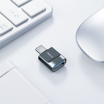 ROCK/洛克 CA03 蘋果設備轉接頭 USB AF轉Type-C 3.0轉接頭 安卓筆記本轉USB轉接頭小巧便攜