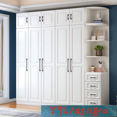 歐式衣櫃家用臥室簡易組裝實木櫃子儲物櫃簡約現代多功能兒童衣櫥 Y1810