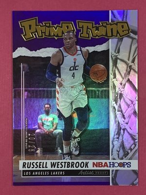 低限量卡 2021-22 NBA Hoops Prime Twine Russell Westbrook 20/25