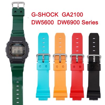 森尼3C-卡西歐ga2100 DW5600 DW6900系列腕帶珠光油錶帶GLS-5600 GLX-5600 GW-B5600樹脂-品質保證