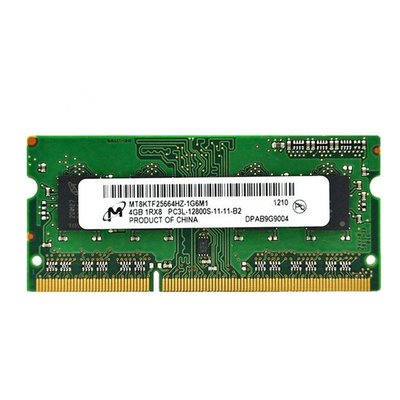 鎂光4G 1RX8 PC3L-12800S DDR3L 1600 MT16KTF61264HZ筆電記憶體