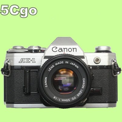 5Cgo【權宇】98新佳能單眼古骨董膠片相機CANON AE-1 含50/1.8標準鏡頭頭 送包包背帶膠捲遮光鏡 含稅