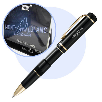 【Pen筆】德國製 Mont Blanc 萬寶龍 36708黑100週年紀念鋼珠筆 (1906-2006)