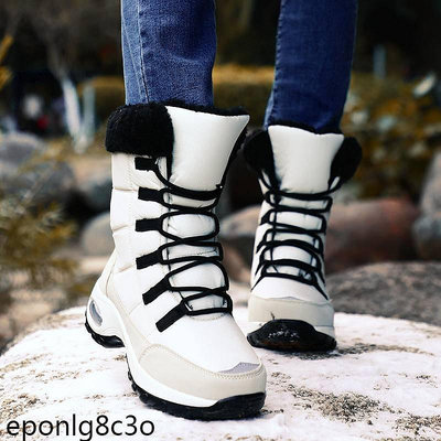 日本代購雪靴冬季雪地靴女中筒保暖加絨加厚女靴子防水防滑東北戶外滑雪棉靴