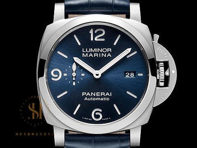 【鴻昇名錶】PANERAI 沛納海 LUMINOR MARINA PAM01313 PAM1313 不鏽鋼 藍色面盤 小秒針 自動上鍊 2022保單 AG304