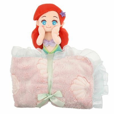 東京迪士尼商店 DISNEY STORE限定 公主系列 小美人魚愛麗兒 絨毛娃娃造型毯
