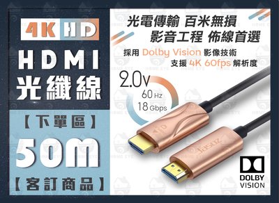 年末特賣🚀50米 光纖HDMI線 符合CE ROHS工程級 50M 支援3D 高清螢幕線 杜比技術 無耗損 抗衰減