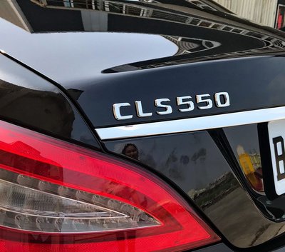 圓夢工廠 Benz 賓士 CLS W218 C218 CLS450 CLS500 CLS550 後車箱尾門字貼車標 銀