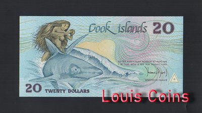 【Louis Coins】B536-COOK ISLANDS-1987庫克群島紙幣,20 Dollars
