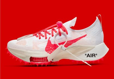 Off-White x Nike Air Zoom Tempo NEXT% 白紅 CV0697-100。太陽選物社