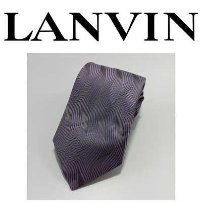 【皮老闆二店】 二手真品  LANVIN 狀態不錯 領帶 手打領帶 上班族 西裝領帶 正式領帶 Z970