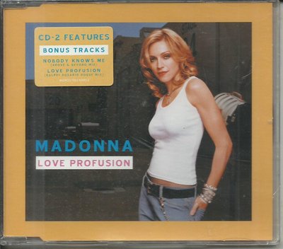 瑪丹娜　MADONNA CD-2 FEATURES LOVE PROFUSION 單曲CD_EU版，全新未拆