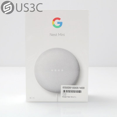 【US3C-桃園春日店】【一元起標】Google Nest Mini 2 粉炭白 15W電源變壓器 內建Google助理 WiFi 支援Android iOS