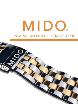 【熱賣精選】代用錶帶 鋼帶 皮錶帶 MIDO美度原廠貝倫賽麗M8600B男款鋼帶女M7600B鋼錶鏈原裝精鋼錶帶超夯