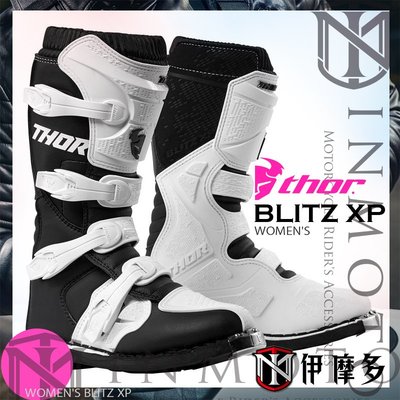 伊摩多※女款 美國 Thor Blitz XP 越野車靴 腳踝保護 下坡車 林道 索爾。 黑白 / 2色