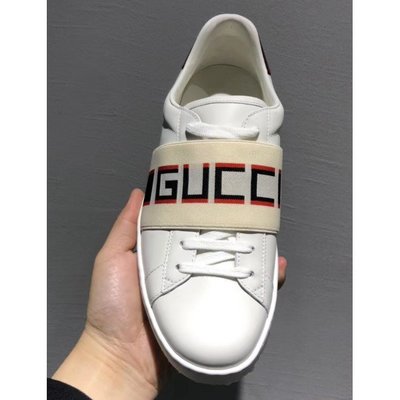 【二手正品】 Gucci Stripe Leather sneaker ace sneaker 小白鞋 休閒運動鞋