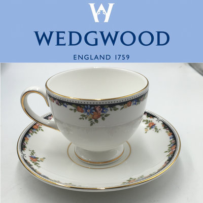 【皮老闆二店】二手真品 WEDG WOOD  瓷器  杯子 茶杯 盤子 下午茶咖啡杯組 英式下午茶杯組 白908