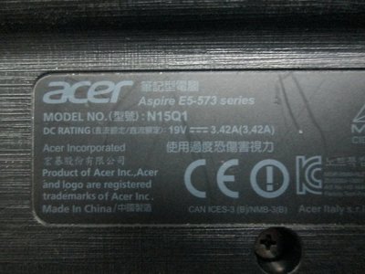 台中筆電維修：宏碁 ACER E5-573G-51BA 筆電潑到水主機不開機,時開時不開,會自動斷電,顯卡故障,機板維修
