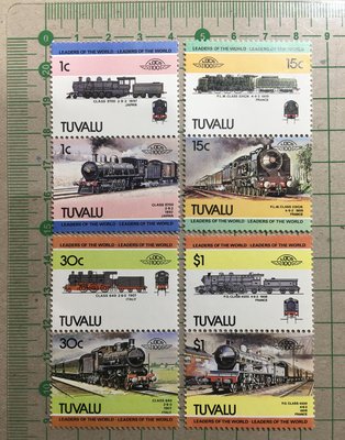 【郵卡庫】【老火車頭】吐瓦魯1984年102月老火車頭，新票8全 SP1003