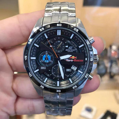 ＂手錶＂卡西歐手表潮流運動時尚限量版紅牛賽車機械型防水石英男表EFR556