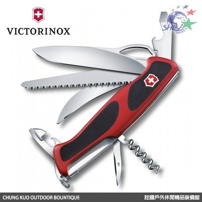 詮國 - (VN122) Victorinox維氏瑞士刀RangerGrip 57 紅黑防滑13用 0.9583.MC