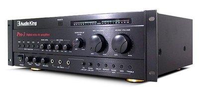 【昌明視聽】Audioking Pro-3II 3聲道AB組喇叭 專業級卡拉OK擴大機 數位迴音 來電(店)可議價