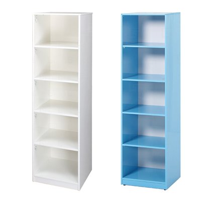【在地人傢俱】20 環保塑鋼系列-白色/藍色開放式1.4尺五格/5格置物櫃/收納櫃/書櫃~深40 GT197-04