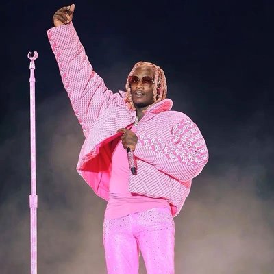 Young Thug Sp5der 555555 Pink Puffer Jacket 短款羽絨夾克外套