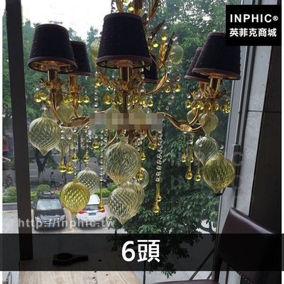 INPHIC-歐式網咖水晶燈水晶茶館餐廳吊燈咖啡廳-6頭_7o9K