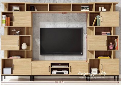 【設計私生活】杰弗瑞10.2尺橡木電視櫃組合(部份地區免運費)121A