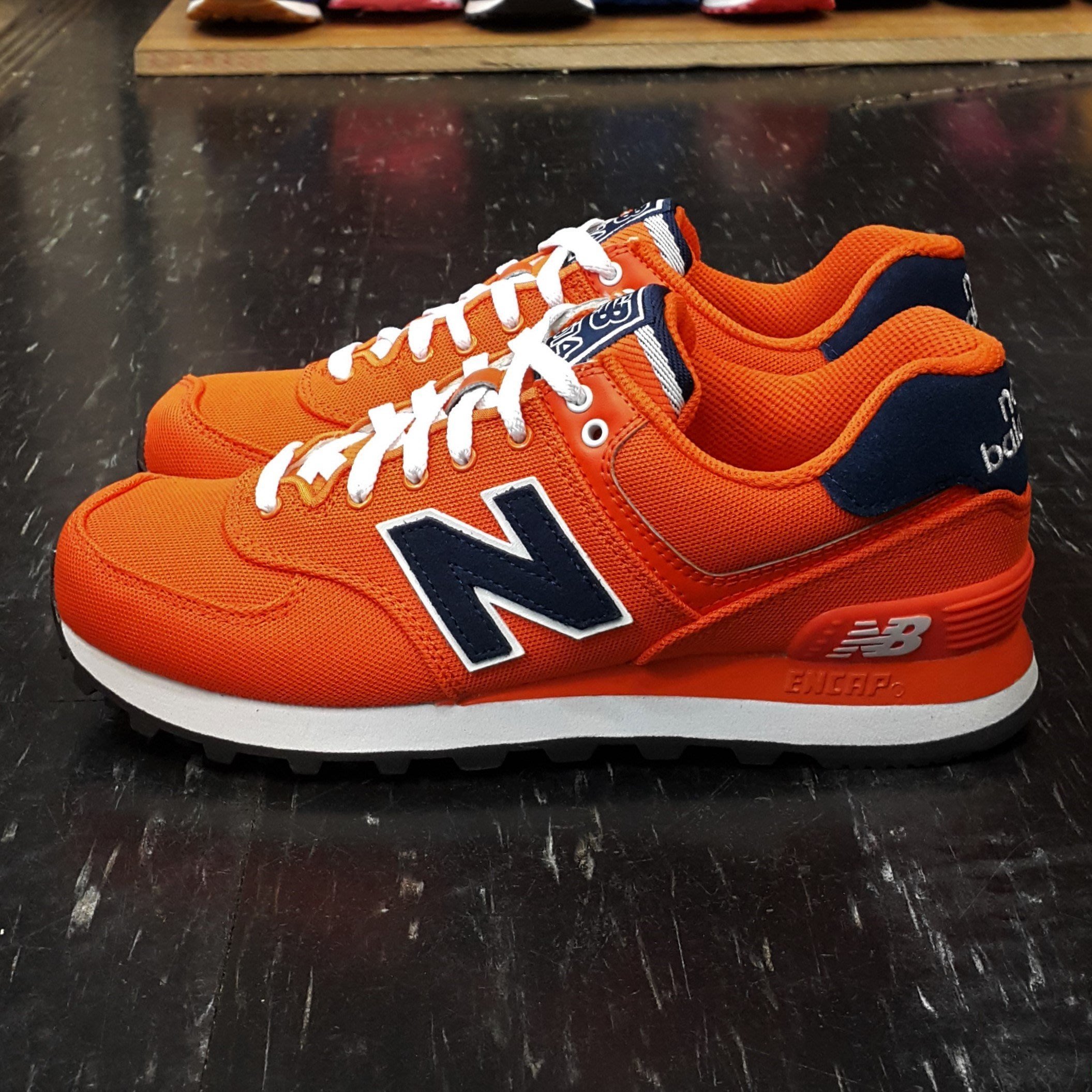 new balance 574 pique polo orange