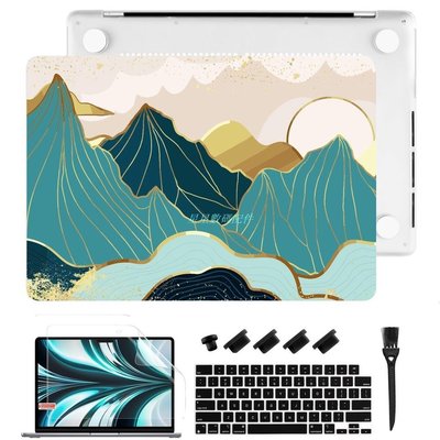 MacBook保護套新款蘋果筆電保護殼 淡遠山彩繪殼 M1 M2 MacBook Pro Air 2022 13吋 A2681 A23