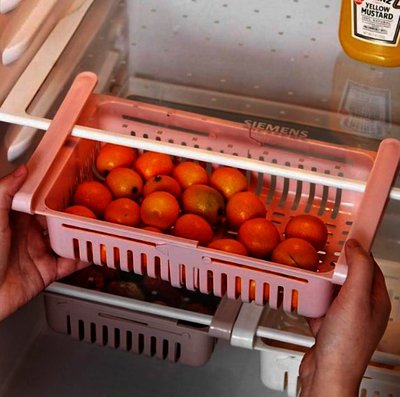 居家~冰箱隔板架 可伸縮 冰箱隔板層多用整理收納架 冰箱保鮮抽拉式分類收納置物架SG720