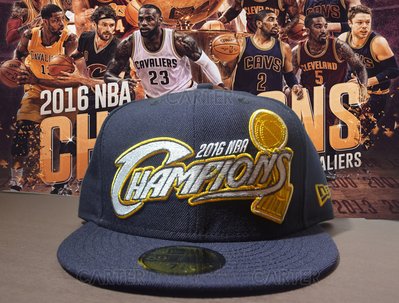 特價 New Era x NBA Cleveland Cavaliers 2016 騎士隊深藍色冠軍全封帽