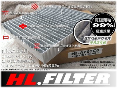 【HL】NISSAN SENTRA 180 M1 N16 原廠 型 複合式 活性碳 冷氣濾網 冷氣芯 空氣濾網 非 3M