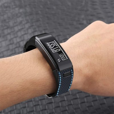 新品 適用於佳明Garmin vivosmart HR手錶錶帶 車線款分體式雙色矽膠腕帶 運動錶帶 替換防水透氣表帶-現貨上新912
