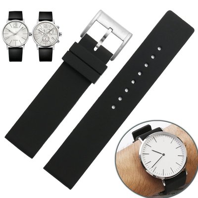 代用阿瑪尼羅西尼CK華為GT2華米GTR GTS薄柔軟男女硅膠橡膠手錶帶